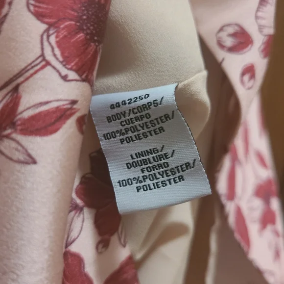 ML Monique Lhuillier Flutter Sleeve Pink And Rose Faux Wrap Floral Romper Sz 6 - Picture 7 of 8